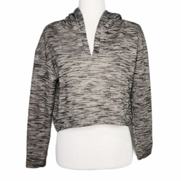 Anthropologie Saturday Sunday Cropped Tweed Hoodie - Picture 3 of 16